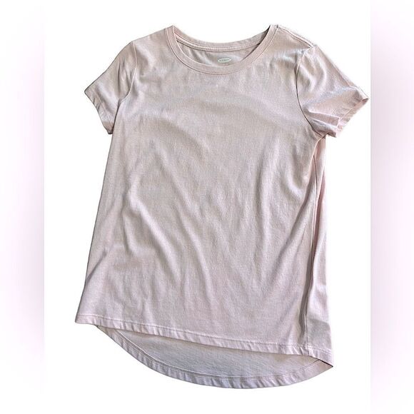 🌴 Old Navy Pale Pink/blush Basic Crewneck Tee Girls L(10-12) - Picture 1 of 7